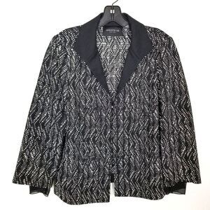 Lafayette 148 New York Women Bellene  Printed Jacket Sz 10 Cotton Wool Office